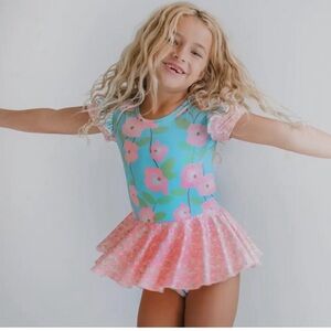 Leo Luvs Floral Leotard Dress